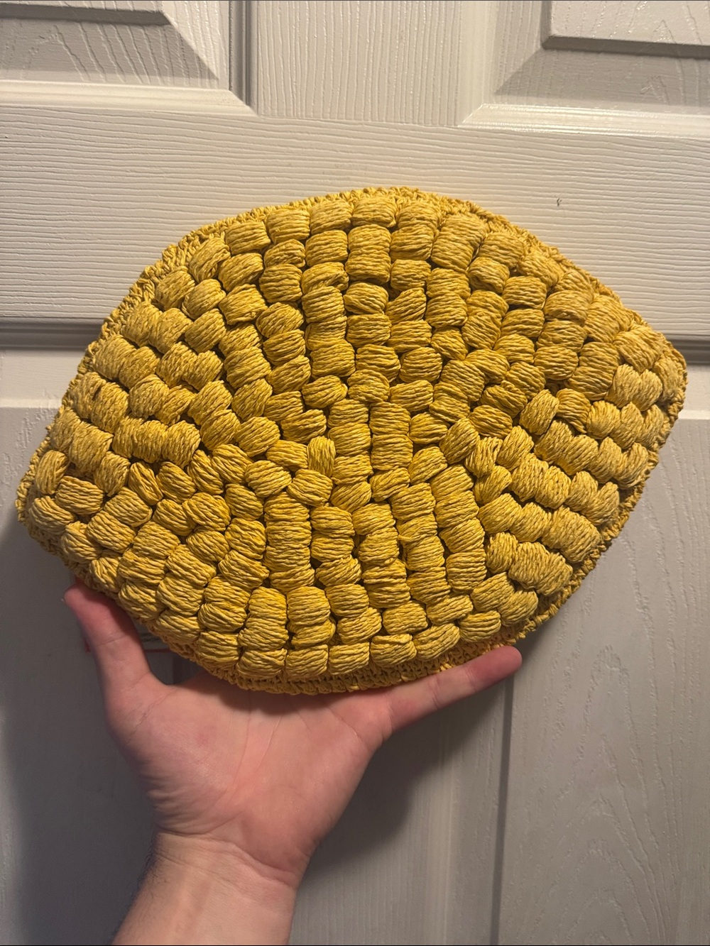 Simon miller nwt Yellow Woven Raffia Clutch with Tag lemon shape - Picture 4 of 7